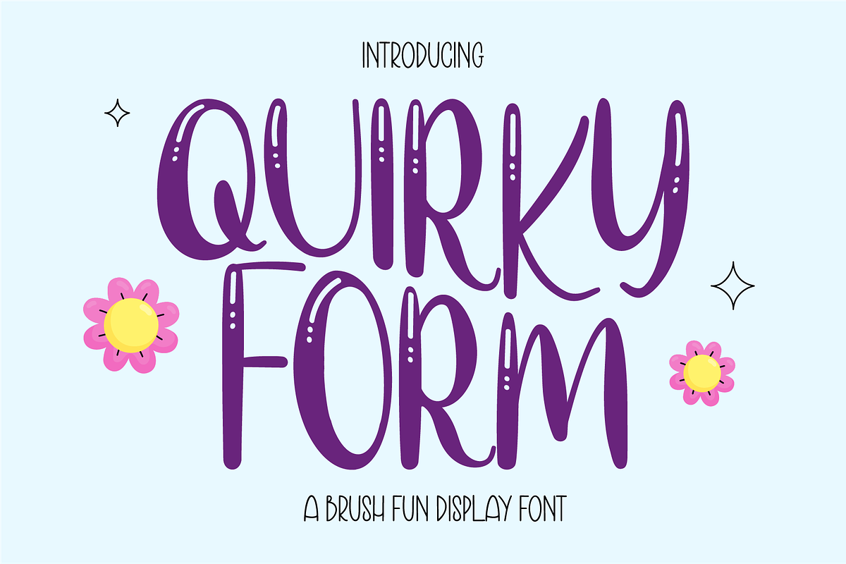 Quirky Form - Brush Fun Display, a Handwritten Font by Indotype Foundry (Photo 1 of 10)