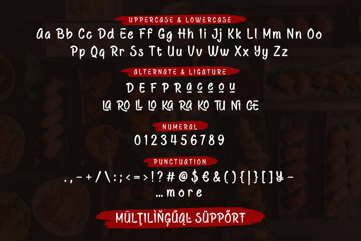 Rada Cenak - Food Display Font, a Handwritten Font by twinstd (Photo 8 of 9)
