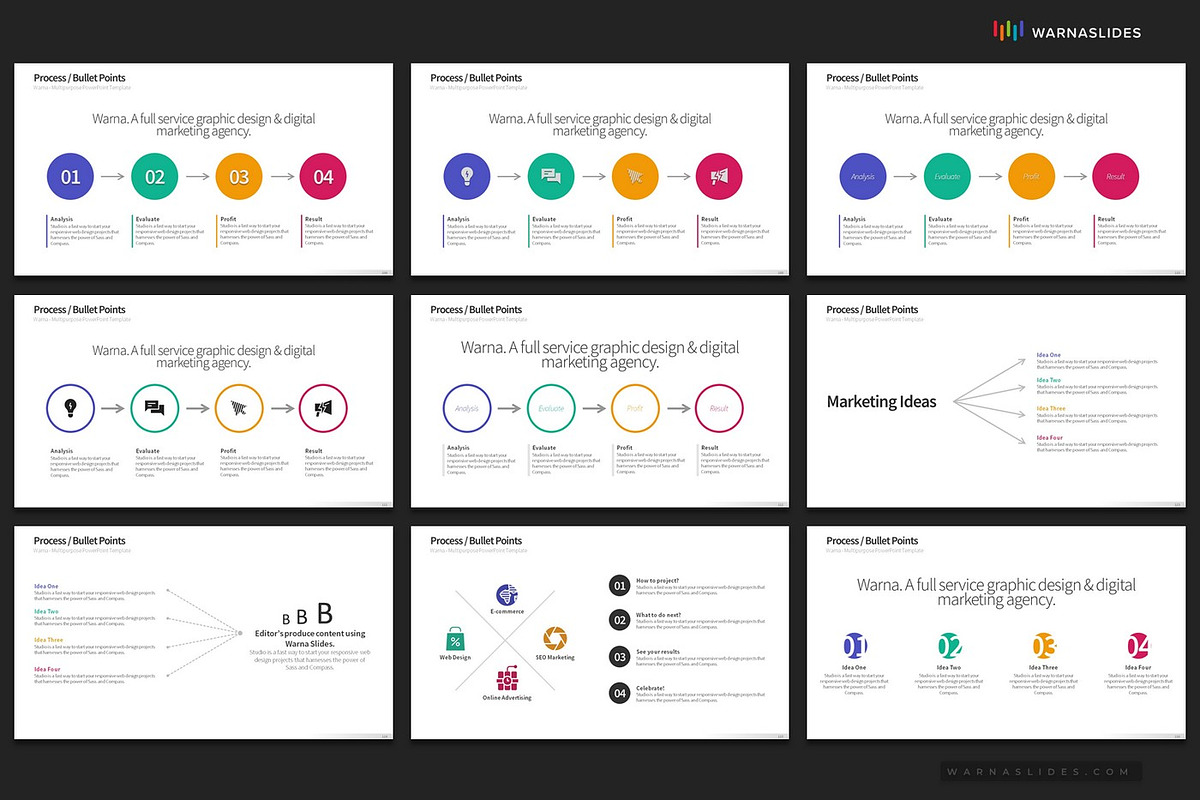 4 Bullet Points PowerPoint Templates, a Presentation Template by Warna Works (Photo 19 of 24)