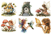 Magical Garden Fairies Clipart, an Illustration by SinaCreation (Thumbnail 2 of 5)