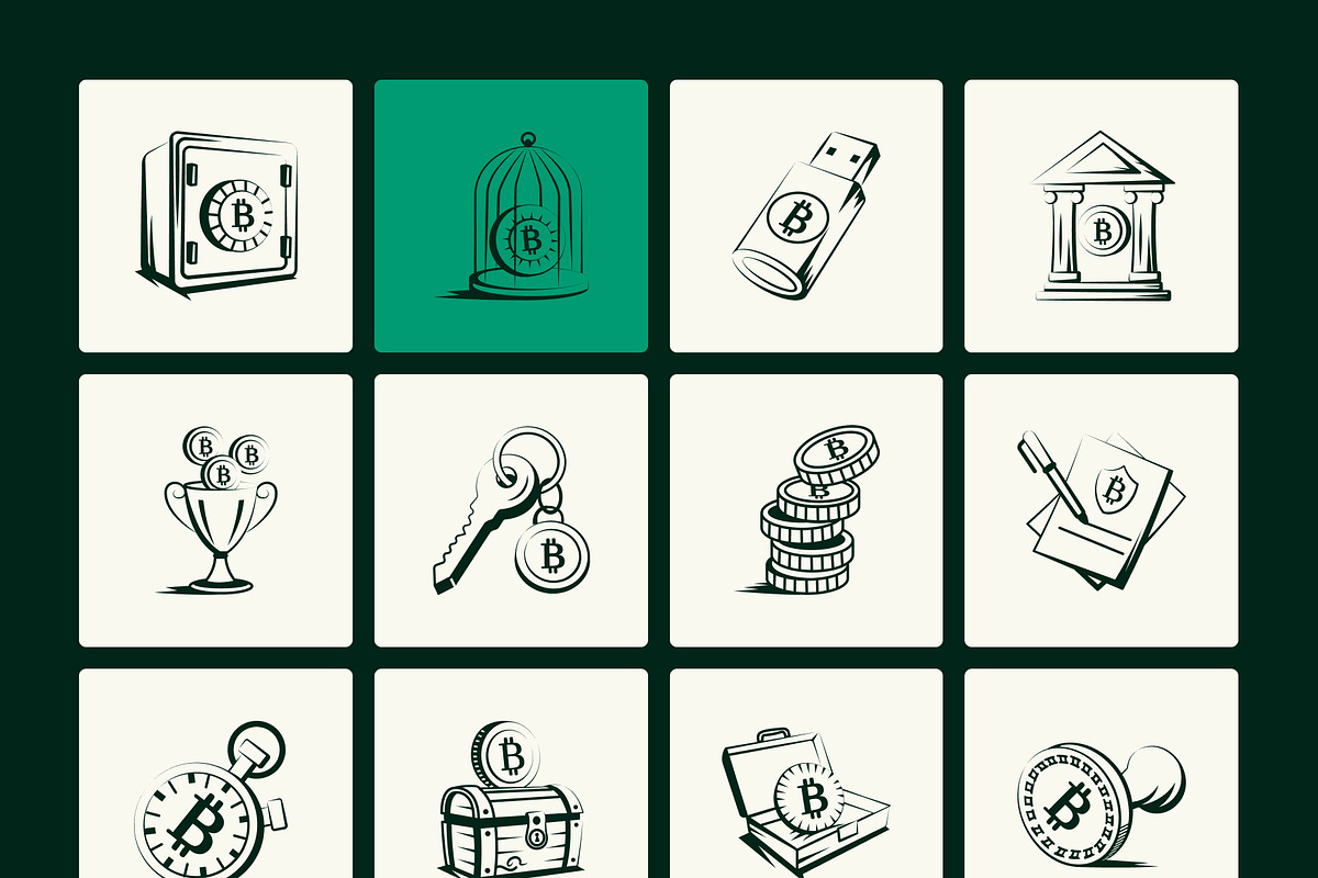 Bitcoin Trading Doodle Art Set, an Outline Icon by Vectors Market (Photo 9 of 10)