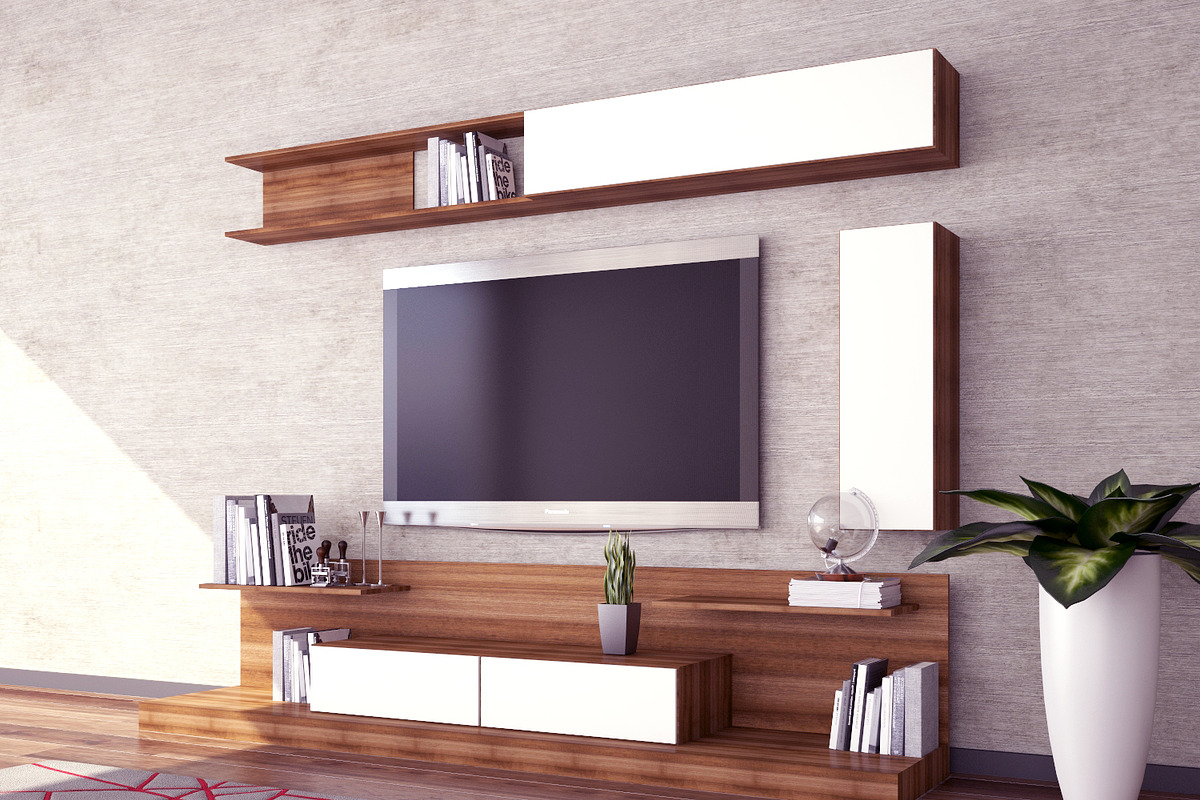 Modern Tv-Unit Design 3D Model, a Furniture 3D Model by IsraaDesigns (Photo 2 of 4)
