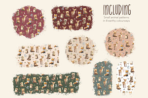 Woodland Animal Seamless Patterns