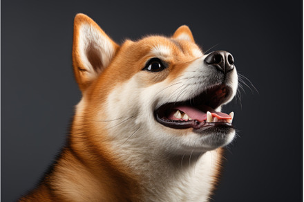 A close up of a shiba inu dog with, an Animal Photo by tilialucida