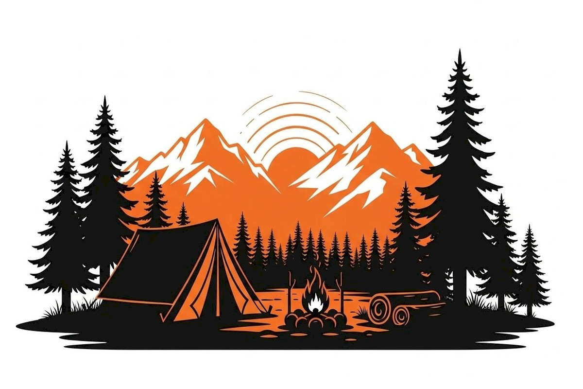50 Camping Mountain Vector Bundle, an Illustration by jahid234 (Photo 27 of 51)