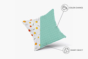 Square Pillow / Cushion Cover Mockup, an Apparel Mockup by Dev.Rawat21 (Thumbnail 3 of 8)