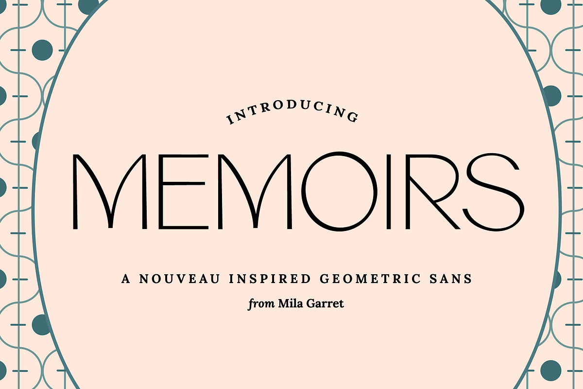 Memoirs Sans Modern Logo Font, a Sans Serif Font by Mila Garret (Photo 2 of 15)
