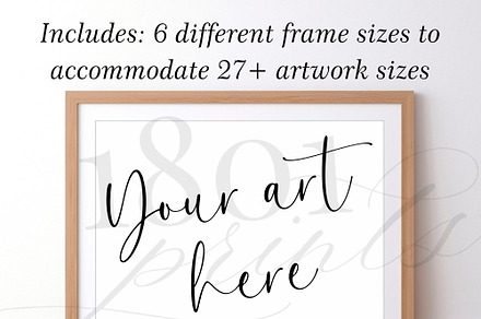 Frame Mockup, includes 6 Size Ratios, a Product Mockup by 1801Prints