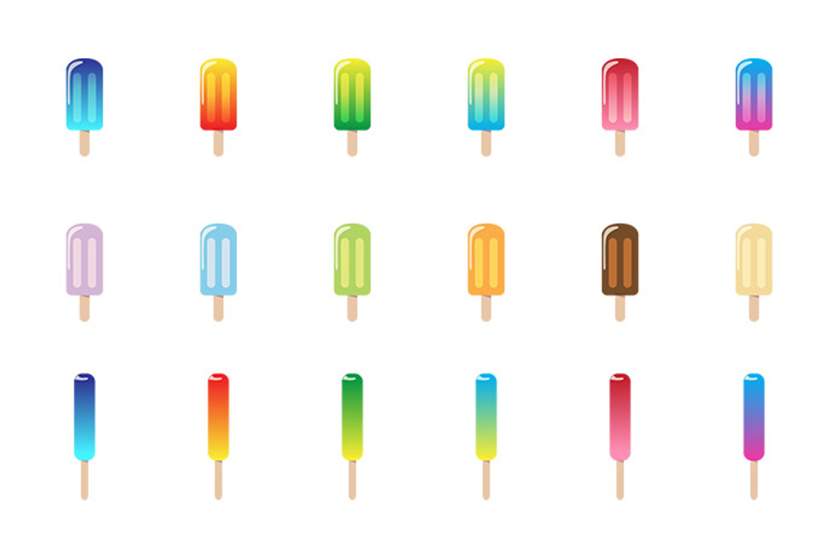 36 Colorful Popsicles, an Object Graphic by The Digital Download Shop (Photo 2 of 2)