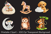 Boho Nursery Baby Clipart Bundle, a Seasonal Illustration by RobertsArt (Thumbnail 6 of 7)