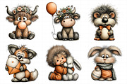 Whimsical Easter Animals Clipart, an Illustration by Daily.Designs (Thumbnail 7 of 8)