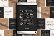 Mindset Quotes Instagram Posts, a Social Media Template by Creatif Foundry (Thumbnail 1 of 8)
