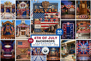 Patriotic 4th of july Backdrops v2, a Background Graphic by ThatsDesignArt (Thumbnail 1 of 9)