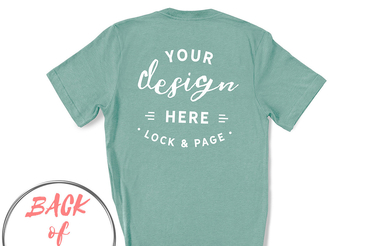 Back Of T-Shirt BC3001 Mockup Bundle, a Shirt Mockup by lock and page (Photo 20 of 88)