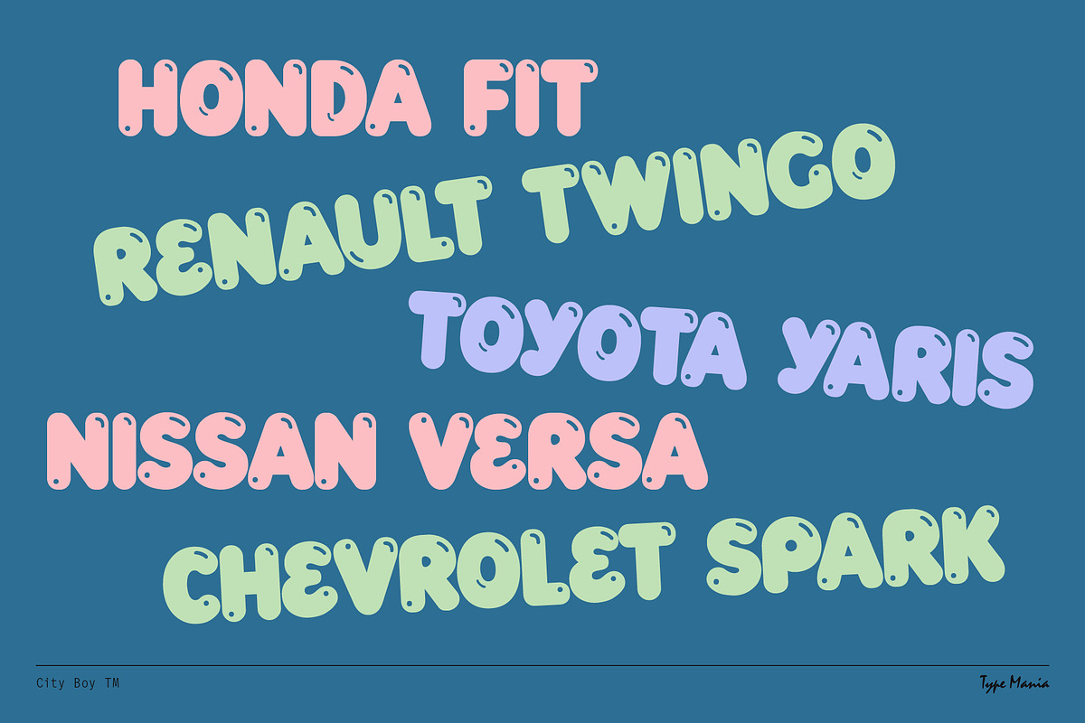 City Boy TM – Bubbly Display Font, a Sans Serif Font by Type Mania (Photo 3 of 10)