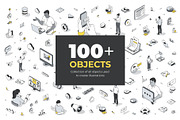 Isometric Lines Illustrations Set, a Person Illustration by Rassko (Thumbnail 4 of 12)