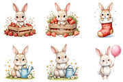 Bunny Clipart, an Illustration by DreamArtGraphic (Thumbnail 3 of 4)