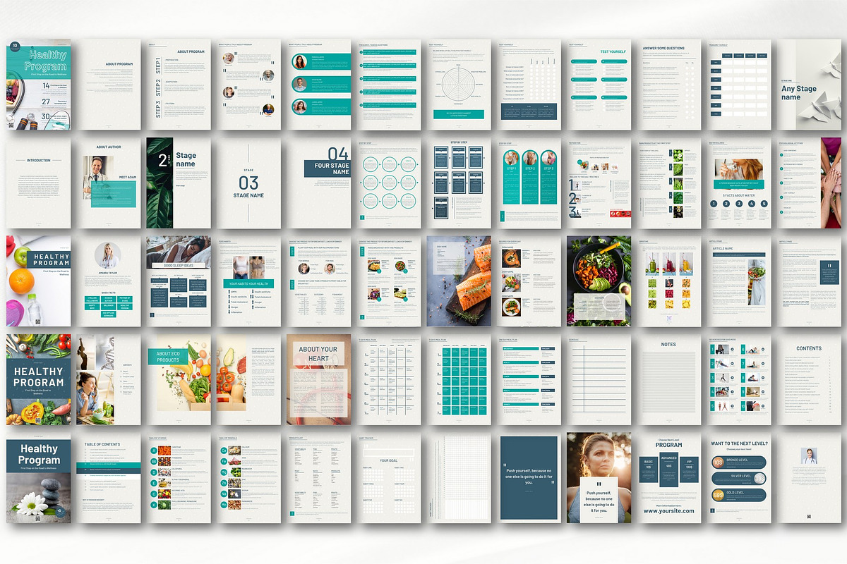 Healthy lifestyle workbook template, a Magazine Template by Handy Template (Photo 24 of 24)