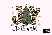 Joy To The World Leopard Print PNG, a Seasonal Illustration by Creative Art (Thumbnail 1 of 3)