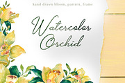 Watercolor yellow orchid blooms, an Illustration by Re_Margarita_Art (Thumbnail 1 of 7)