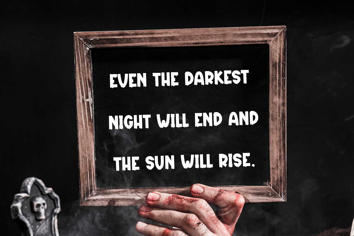 Scary Stories | Script Font, a Script Font by Scratchones (Photo 3 of 8)