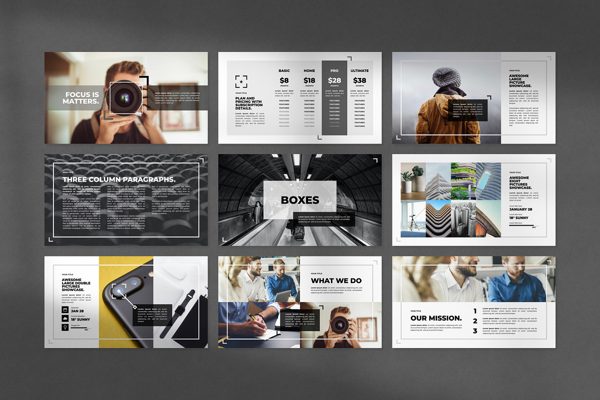 Boxes PowerPoint Template, a Presentation Template by Creathrive Design (Photo 7 of 9)