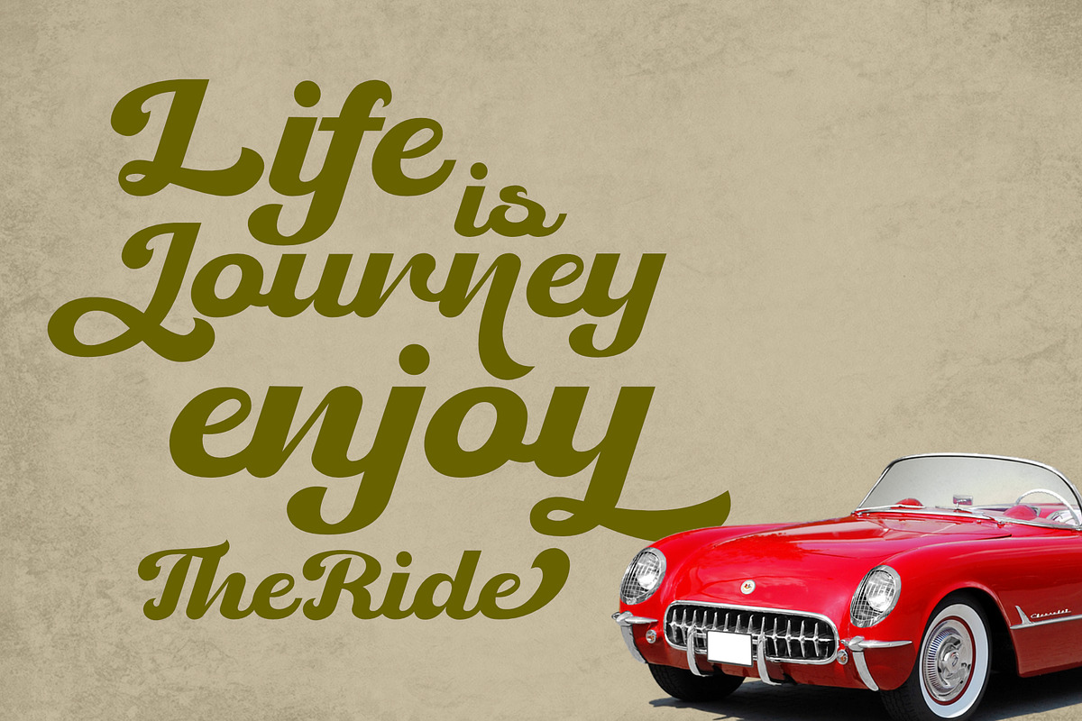 Retro Jump, a Script Font by windestrian (Photo 3 of 8)