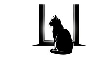 cat sitting by window silhouette, an Illustration by Amazin_art (Thumbnail 9 of 25)