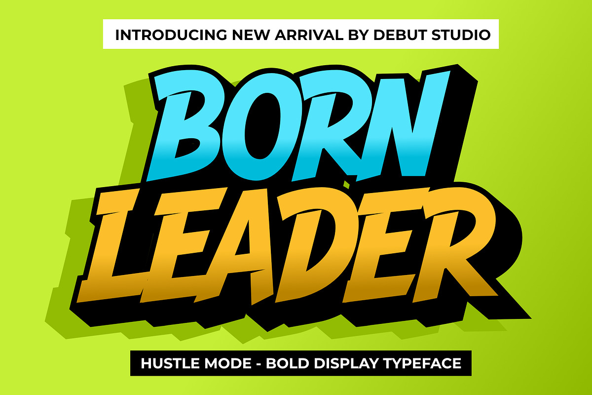 Hustle Mode - Bold Display Typeface, a Sans Serif Font by Debut Studio (Photo 3 of 23)