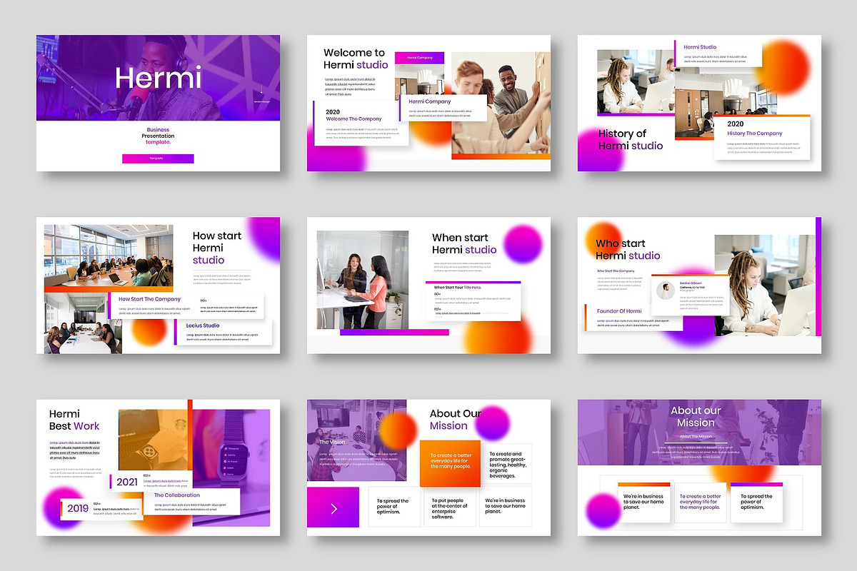 Hermi - Business Google Slide Templa, a Presentation Template by Dens Creative Studio (Photo 2 of 6)