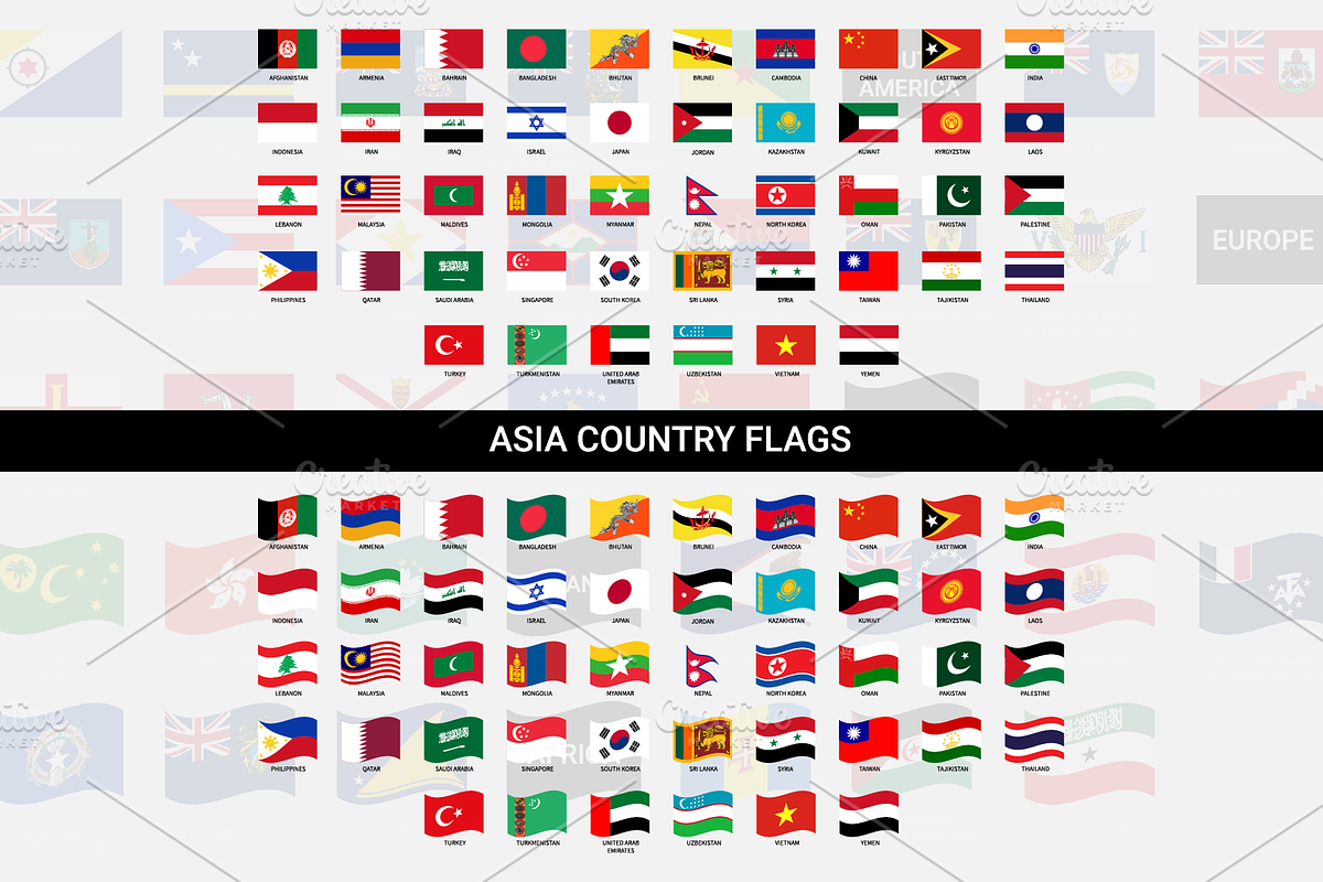Vector flags of world countries, an Object Graphic by Nazim's Shop (Photo 6 of 9)