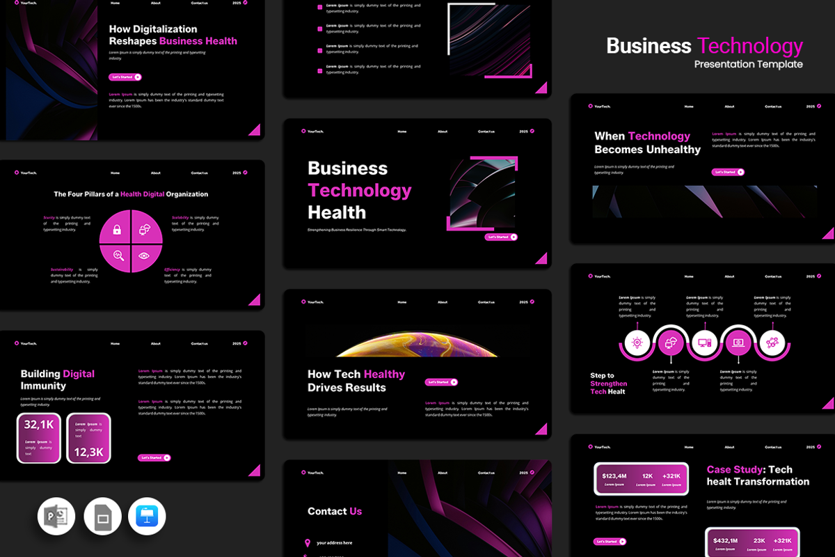 Business Technology Health - Keynote, a Presentation Template by Iqsiart Studio (Photo 1 of 3)