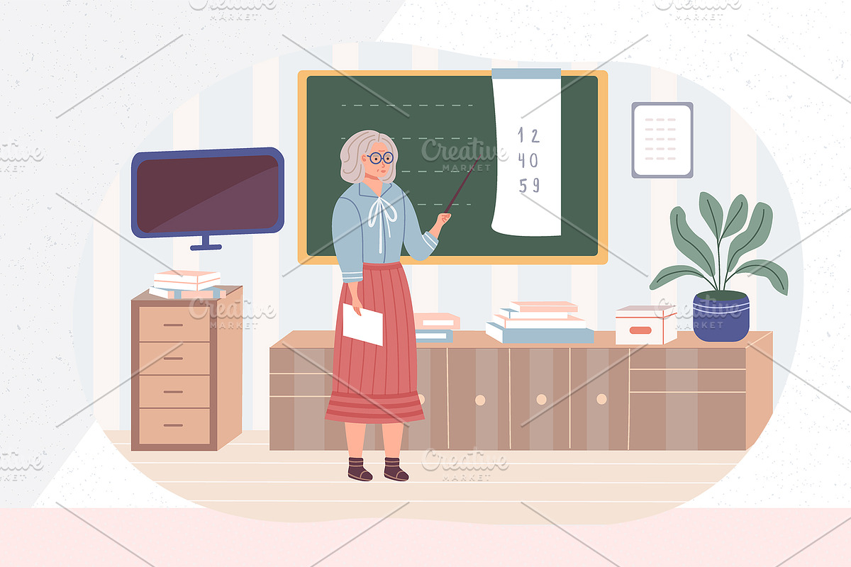 Teacher & Classroom Vector Set, an Education Illustration by IRSYART (Photo 9 of 10)