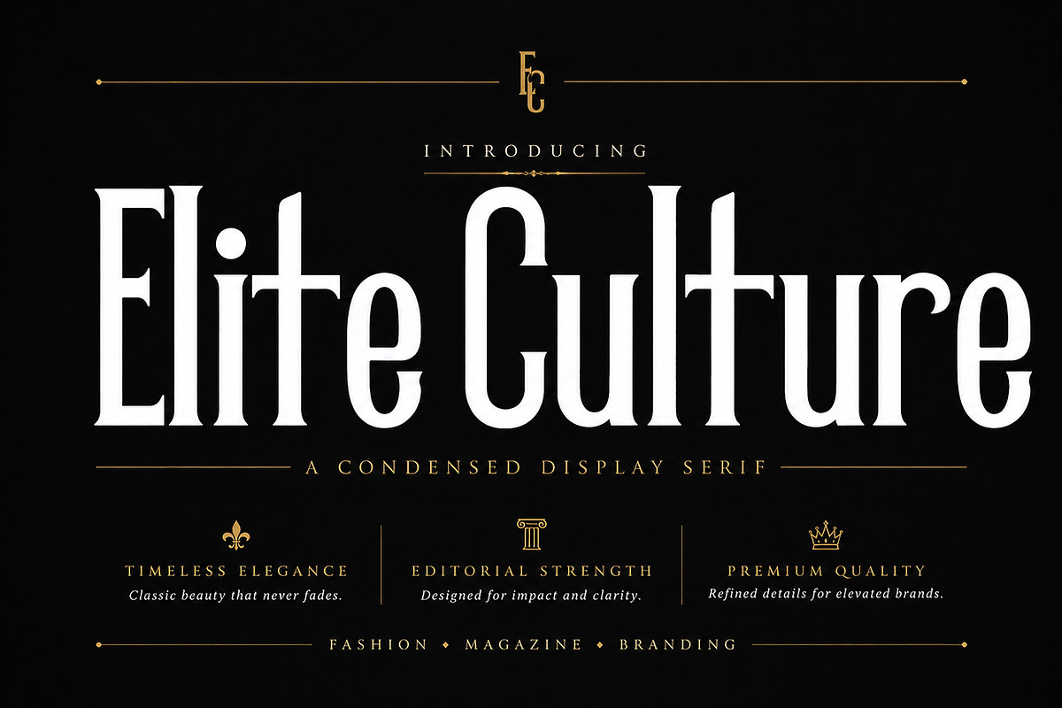 Elite Culture, a Serif Font by Wow Magic (Photo 5 of 5)