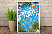 Pool Party Flyer, a Flyer Template by Creative  designer (Thumbnail 2 of 2)