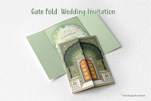 Gate Fold Wedding Invitation Design, an Invitation Template by GraphicsByNaeem