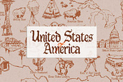 United States Hand-Drawn Map, an Empty State Illustration by TheMountBirdStudio (Thumbnail 1 of 9)