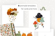 Cozy autumn clipart set, an Animal Illustration by elena.sevrina (Thumbnail 6 of 10)
