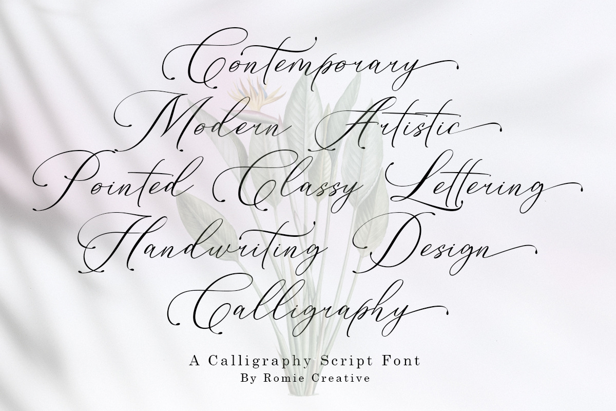 Konesta - Modern Calligraphy Script, a Script Font by Romiecreative (Photo 9 of 10)