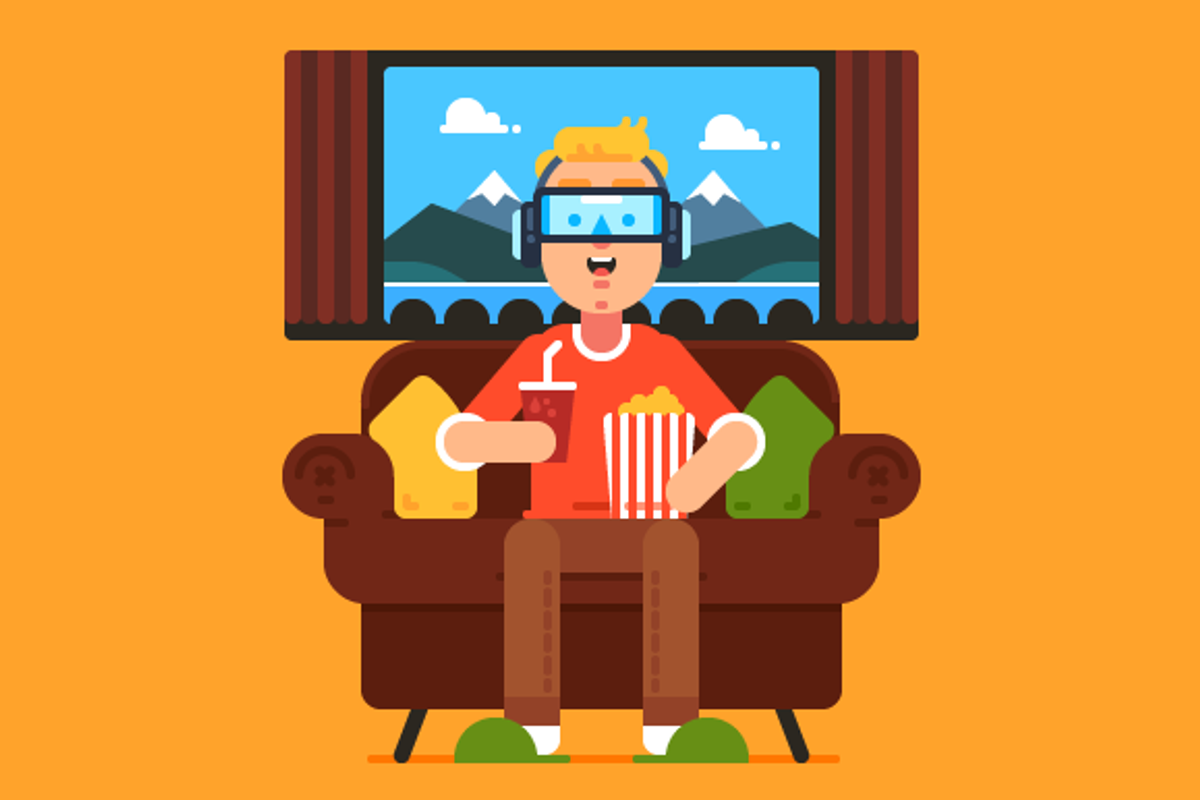 VR Movie, a Technology Illustration by JulyPluto