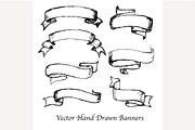 Vector hand drawn banners set., an Object Graphic by CreativeJourney (Thumbnail 3 of 3)