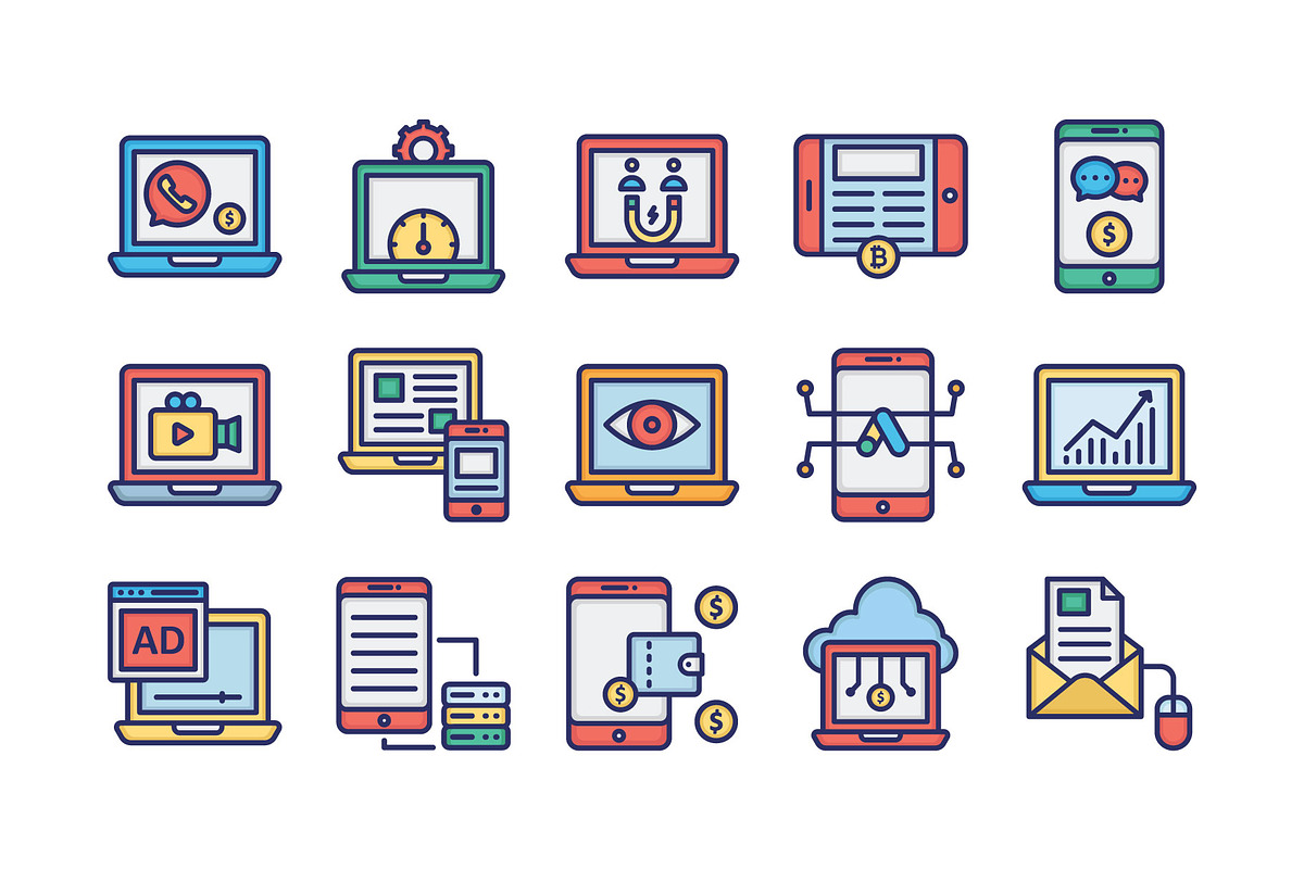 Online Earning Vector Icons, an Icon by Vector Portal (Photo 3 of 6)