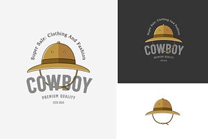 Cowboy Hat Logo Vector Design Vector