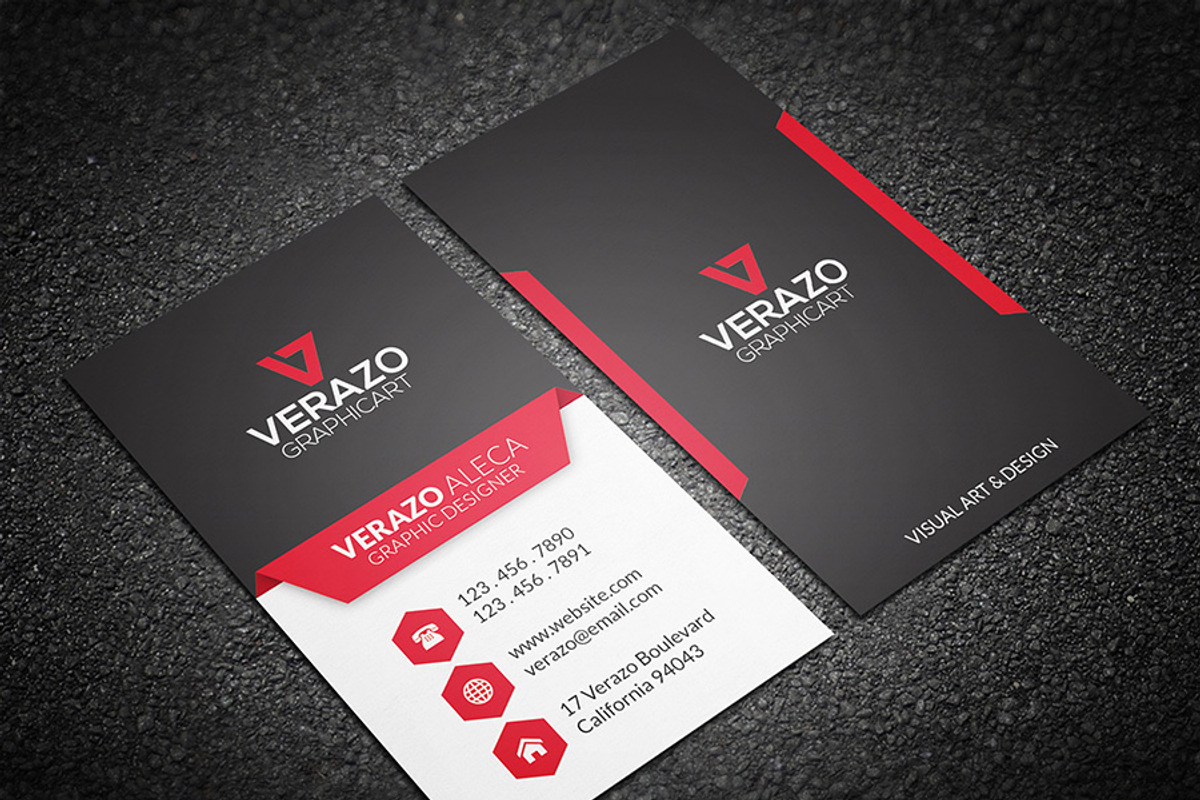 Bold & Modern Business Card, a Business Card Template by Verazo (Photo 1 of 4)