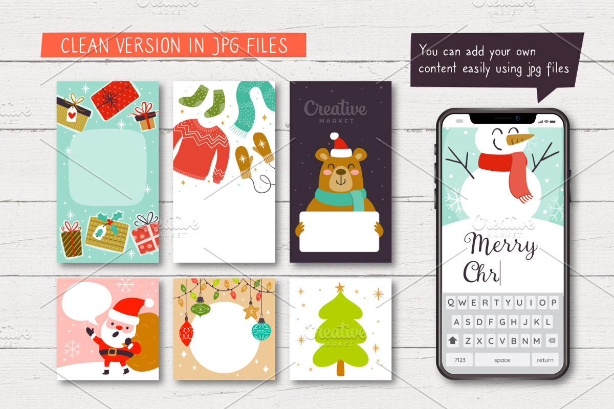 Christmas Social Media Templates, a Social Media Template by insemar (Photo 5 of 6)