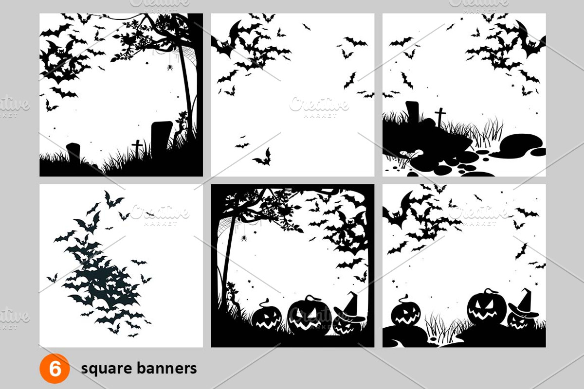 Halloween. Banners, a Background Graphic by Yulia Ogneva (Photo 2 of 6)