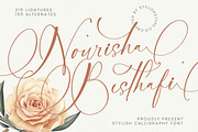 Nourisha Besthafi Stylish Font, a Script Font by stylishtype.co (Thumbnail 1 of 20)