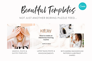 Marble Instagram Puzzle Template