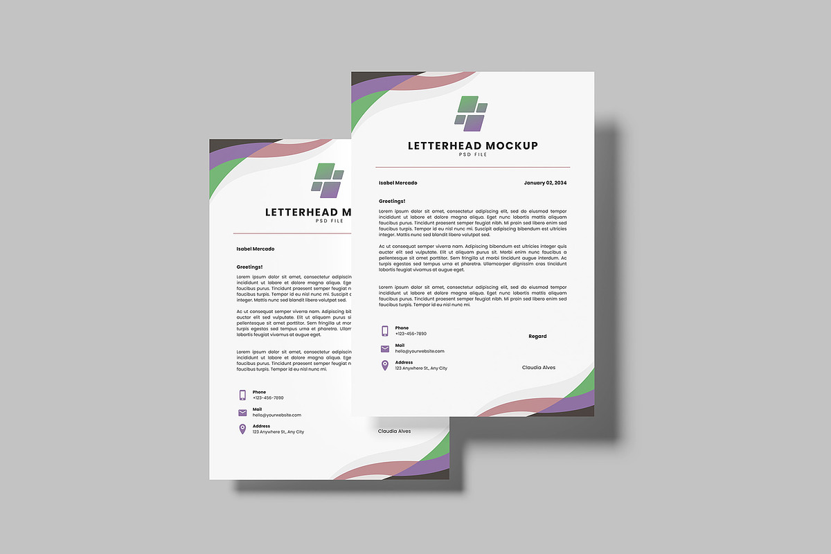 Letterhead Mockup, a Product Mockup by Graphiculon (Photo 13 of 13)