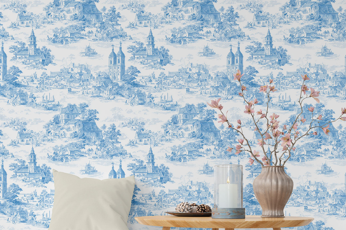 Toile Floral Seamless Patterns, a Pattern Graphic by Olya Creative (Photo 9 of 22)